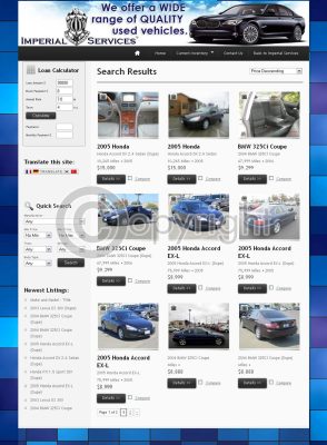 Imperial Auto Website Portfolio